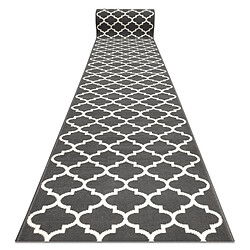 RUGSX TAPIS DE COULOIR BCF MORAD Trelis Treillis marocain gris crème 70 cm 70x370 cm