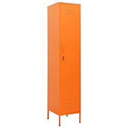 vidaXL Armoire à casiers Orange 35x46x180 cm Acier