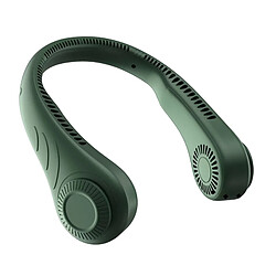 Ventilateur De Cou Suspendu Sans Feuilles Portable Mini Tour De Cou De Refroidissement Vert électrique