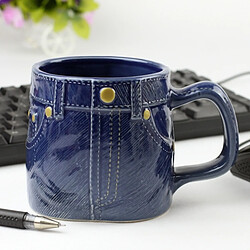 Totalcadeau Mug original blue jean denim tasse pantalon