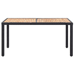 Maison Chic Salon de jardin 7 pcs + coussins - Mobilier/Meubles de jardin - Table et chaises d'extérieur Résine tressée Noir -MN38109