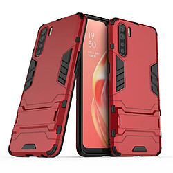 Coque en TPU hybride cool guard avec béquille rouge pour votre OPPO A91/F15