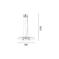 EPIKASA Suspension Minnesota, Blanc, Verre, 45x45x125 cm