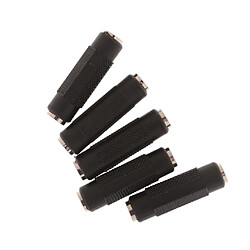 5PCS Adaptateur de Câble Audio Stéréo 3,5 mm Coupleur Femelle à Femelle