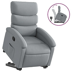 vidaXL Fauteuil inclinable Gris clair Tissu