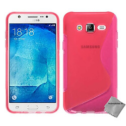 Htdmobiles Coque silicone gel fine pour Samsung Galaxy J3 (2016) + film ecran - ROSE