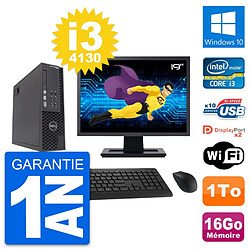 PC Dell T1700 SFF Ecran 19" Intel i3-4130 RAM 16Go Disque 1To Windows 10 Wifi - Occasion