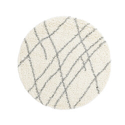 Hadorn Tapis shaggy 122x122 blanc crème Lachen Fence