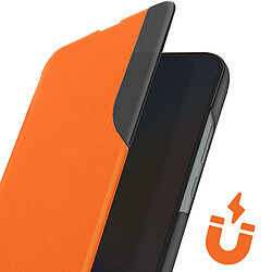 Acheter Avizar Étui Folio pour Galaxy A34 5G Clapet Fenêtre D'Affichage Support Vidéo Orange