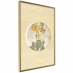 Paris Prix Affiche Murale Encadrée Flowers and Marble 20 x 30 cm Or