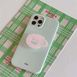 GUPBOO Étui pour iPhone11ProMax Plein écran Anglais Simple Phone Case Smiley Cup Holder