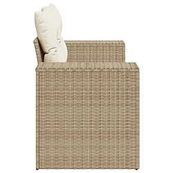 Maison Chic Canapé de jardin avec coussins 2 places | Canapé d'extérieur | Fauteuil,Banquette Jardin beige résine tressée -MN95209 pas cher