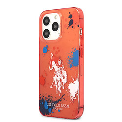 Us Polo U.S Polo Coque de Protection pour iPhone 14 Pro Double Horse Rouge