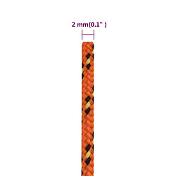 vidaXL Corde de bateau Orange 2 mm 100 m Polypropylène pas cher