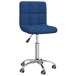 vidaXL Chaise pivotante de salle à manger Bleu Tissu