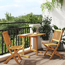 vidaXL Ensemble à manger de jardin pliable 3 pcs bois d'acacia massif