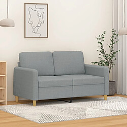 Maison Chic Canapé à 2 places,Sofa de Salon,Canapé droit Gris clair 120 cm Tissu -GKD446320