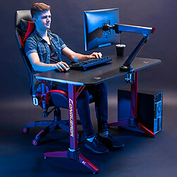 Bureau gamer NanoRS noir et rouge 100kg max, 750mm de haut, rétro-éclairage LED RVB, RS701