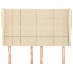 Avis Maison Chic Tête de lit scandinave avec oreilles,meuble de chambre Crème 147x23x118/128 cm Tissu -MN64829