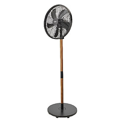 Bimar Ventilateur sur pied Aria- Réglable, antidérapant, fiable - Marron, Noir en Métal, Bois, 45x150x43 cm