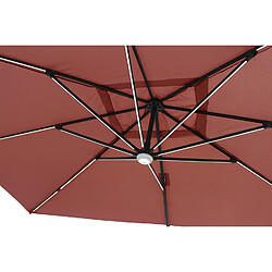 Acheter Concept Usine Parasol rectangulaire terracotta avec LED 395 x 295 cm CALVIA