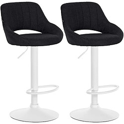 Non Lot de 2 tabourets de bar Milet tissu W