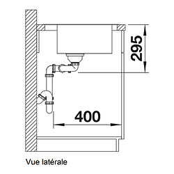 Evier à encastrer 80cm inox - 516093 - BLANCO pas cher