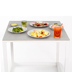 Ds Meubles Table Smart 75x75 White Almond BL pas cher