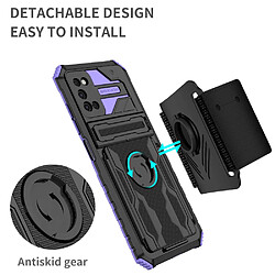 Coque en TPU antichoc avec béquille violet pour votre Samsung Galaxy A03s (164.2 x 75.9 x 9.1mm)