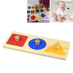 Forme De Géométrie En Bois Tri Correspondant Puzzle Amusant Compétence Moteur Jouets Style C pas cher