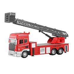 Universal Véhicule de secours incendie 25cm lumière acoustique grue à échelle jouet alliage moulé sous pression véhicule jouet éducatif voiture pour les garçons enfants Y183 |(Rouge)