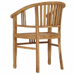 Maison Chic Lot de 2 Chaises de jardin,Fauteuil d'extérieur Bois de teck solide -MN45615 pas cher