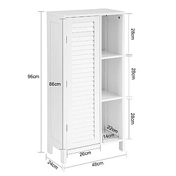 Avis SoBuy BZR39-W Meuble Bas Meuble Colonne Placard de Rangement Armoire pour Cuisine, Salle de Bain, Toilette