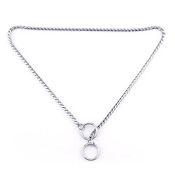 Universal Collier pour animaux de compagnie Ceinture de cou pour animaux de compagnie Ceinture de cou pour chiens Chaîne de serpent Chaîne de chien Chaîne métallique solide Collier pour chiens, longueur: 60 cm (argent)