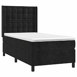 Acheter Sommier à lattes,Cadre à lattes de lit pour Adulte matelas et LED Noir 100x200 cm Velours -MN12270