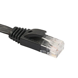 Acheter RJ45 CAT6 Ethernet de réseau local de câble de réseau Ethernet UTP plat noir de routeur 3 mètres