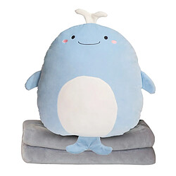 Universal Coussin Couverture Oreiller Multifonction Couverture Cartoon Animaux Peluche Soft Baby Companion Peluche Cadeaux pour enfants | Animaux en peluche (baleine)