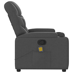 Acheter vidaXL Fauteuil de massage inclinable Gris foncé Tissu