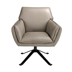 Angel Cerda Fauteuil pivotant en cuir gris foncé