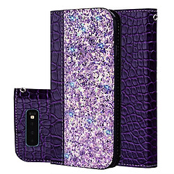 Wewoo étuis en cuir Coque Housse Étui à rabat horizontal à texture paillettée et à pailletée pour Galaxy S10