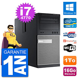 PC Tour Dell 9020 Intel Core i7-4770 RAM 16Go Disque Dur 1To Windows 10 Wifi - Occasion