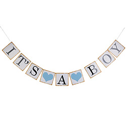 IT'S A BOY Guirlande Bannière Banderole Banderolle Fanion Art Déco Mariage Anniversaire Fête