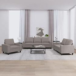 Maison Chic Ensemble de canapés 3 pcs, Canapé droit Sofa pour Salon taupe tissu -GKD150178