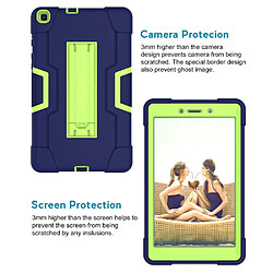 Avis Coque en TPU hybride anti-choc avec béquille bleu foncé/vert pour votre Samsung Galaxy Tab A 8.0 Wi-Fi (2019)/Tab A 8.0 LTE (2019)