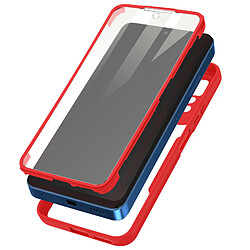 Avizar Coque pour Xiaomi Redmi Note 11 Pro 5G Dos Rigide et Avant Souple Contour rouge