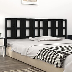 Avis Maison Chic Tête de lit scandinave pour lit adulte,Meuble de chambre Noir 205,5x4x100 cm Bois massif de pin -MN53041