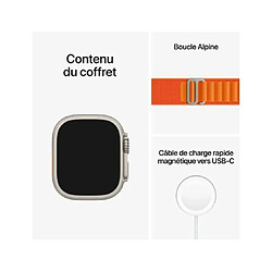 Acheter Montre connectée Apple Watch Ultra GPS + Cel, 49mm TI ORANGE ALP M