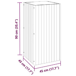 vidaXL Jardinière 45x45x90 cm bois massif d'acacia pas cher