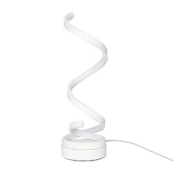 NETTLIFE Lampe de table Touch Dimmable de chevet - Led 12W Moderne blanc Métal Veilleuse 3000K-6000K Continu avec câble Bureau