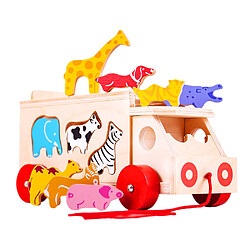 Bigjigs Toys Camion trieur de formes animales à tirer